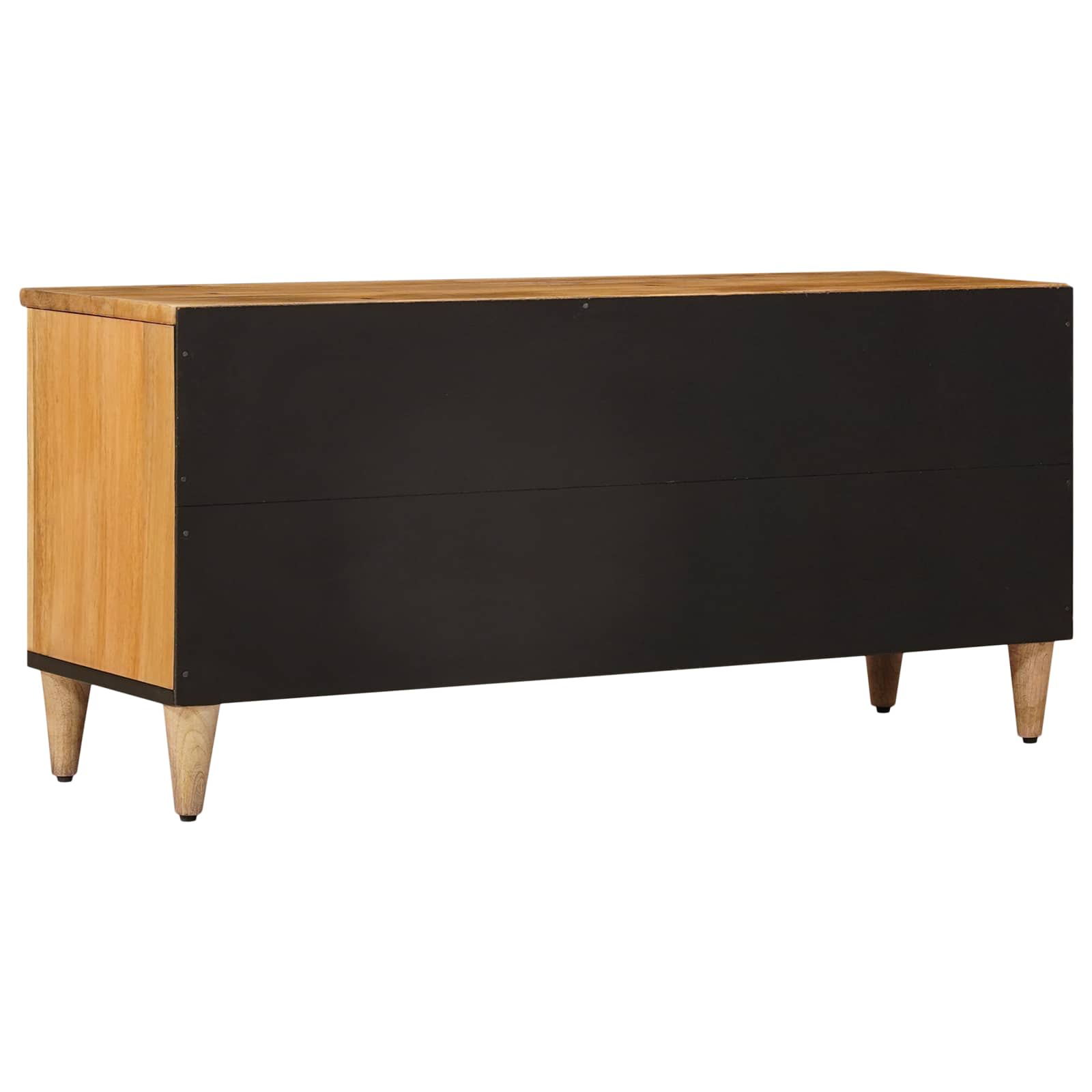 TV-Schränk mit Regal Walnuss 100 x 33 x 46 cm Massivholz Mango