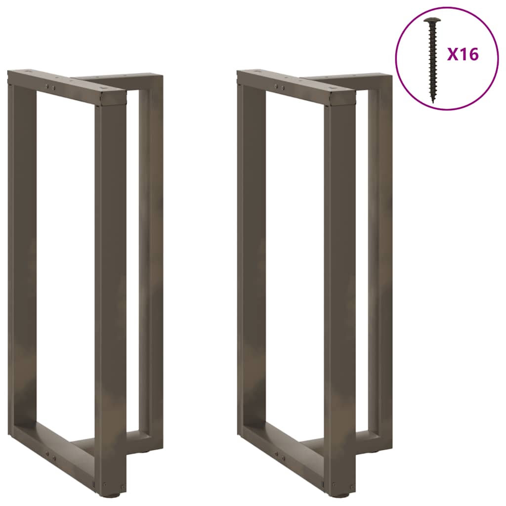 Couchtischbeine T-Form 2 Stk. Schwarz 30x25x(30-31) cm Stahl