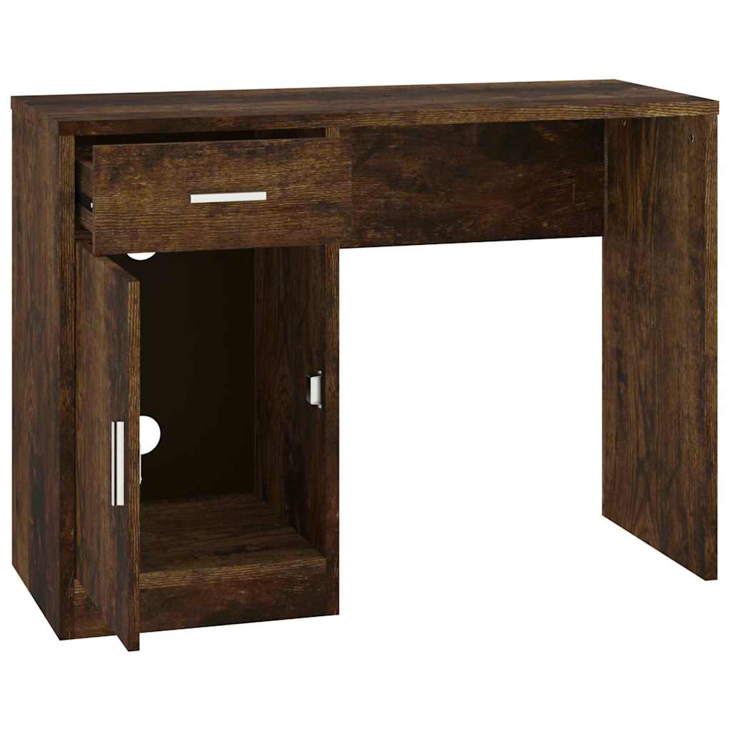Schreibtisch mit Schublade und Schrank Eiche 100x40x73 cm