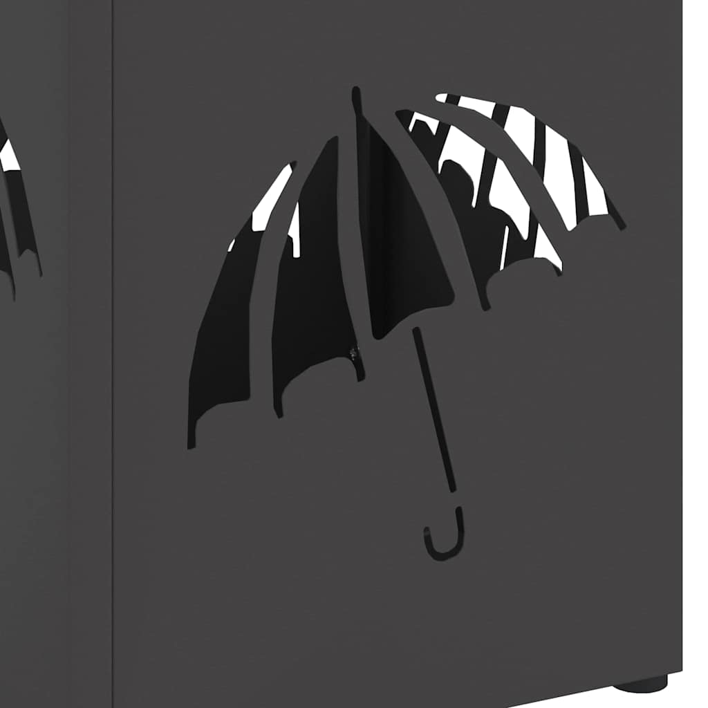 Regenschirmständer Schwarz 15,5 x 15,5 x 49 cm Stahl