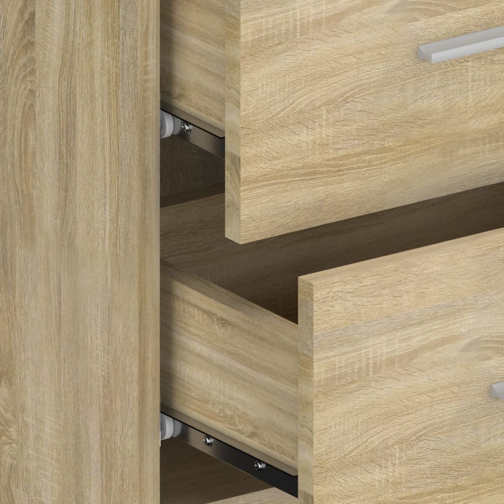 Kopfteil mit Nachttischen Weiß Holzwerkstoff