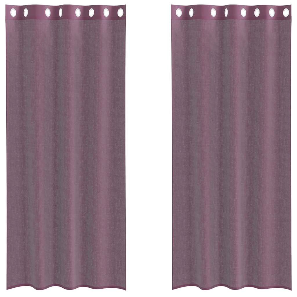 Voile Vorhänge mit Ösen 2 Stk. Apfelgrün 140x140 cm