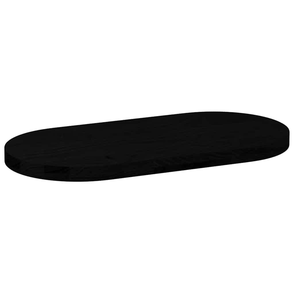 Tischplatte 80x40x2 cm Massivholz Eiche Oval
