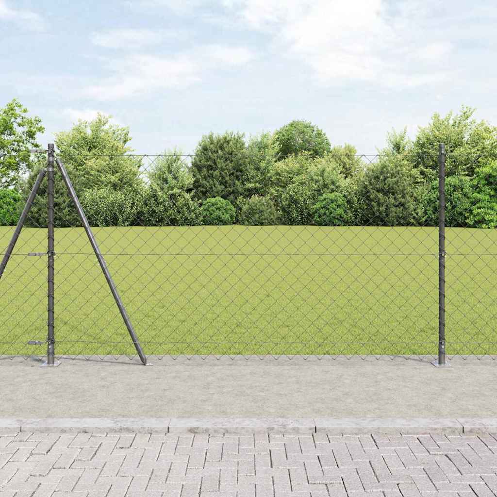 Outdoor Kettenglied-Zaun Erdfixierung 10 x 0,4 m Grün Netz