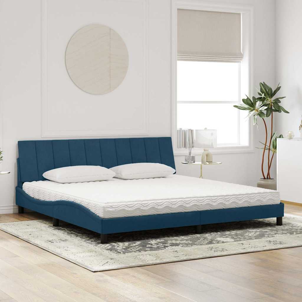 Bett mit Matratze "Hanko" Hellgrau 80x200 cm Samt