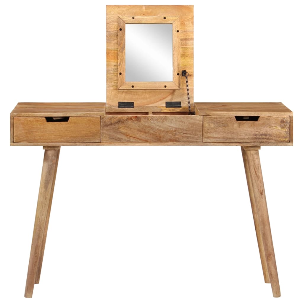 Schminktisch mit Spiegel 112x45x76 cm Akazie Massivholz