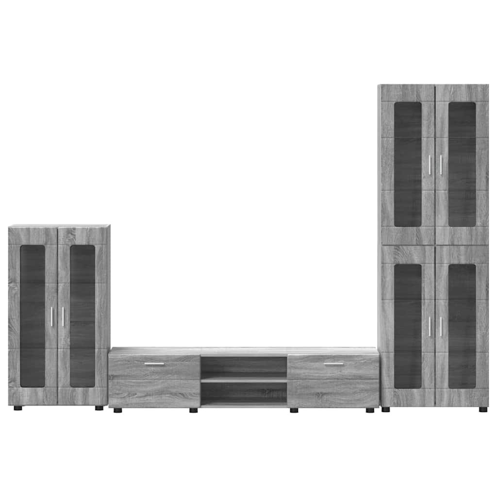 Highboard mit Regal FLORIN Weiß 60 x 35 x 182 cm Holzwerkstoff