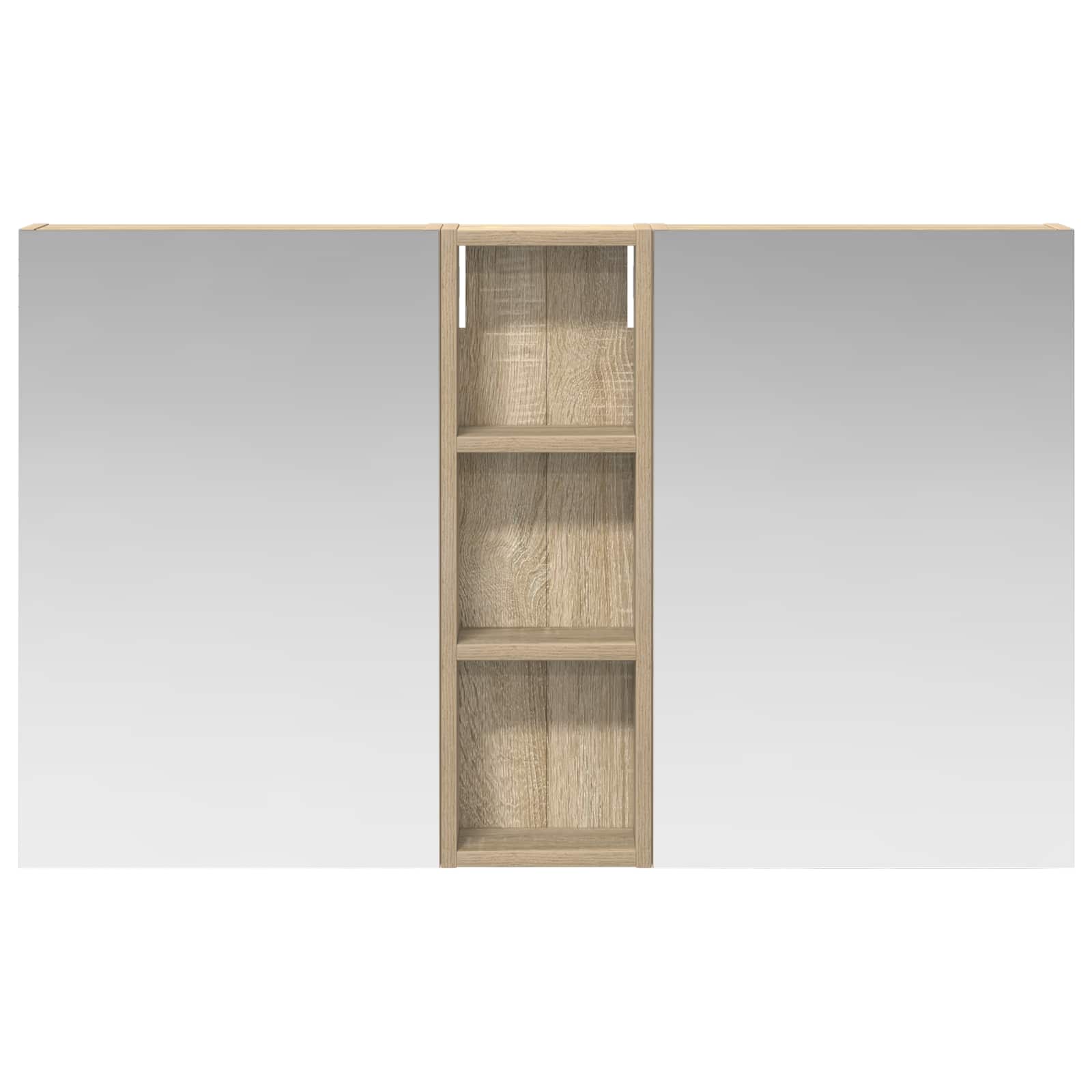 Badezimmerschrank-Set 3 pcs 80 x 10,5 x 50 cm Holzwerkstoff