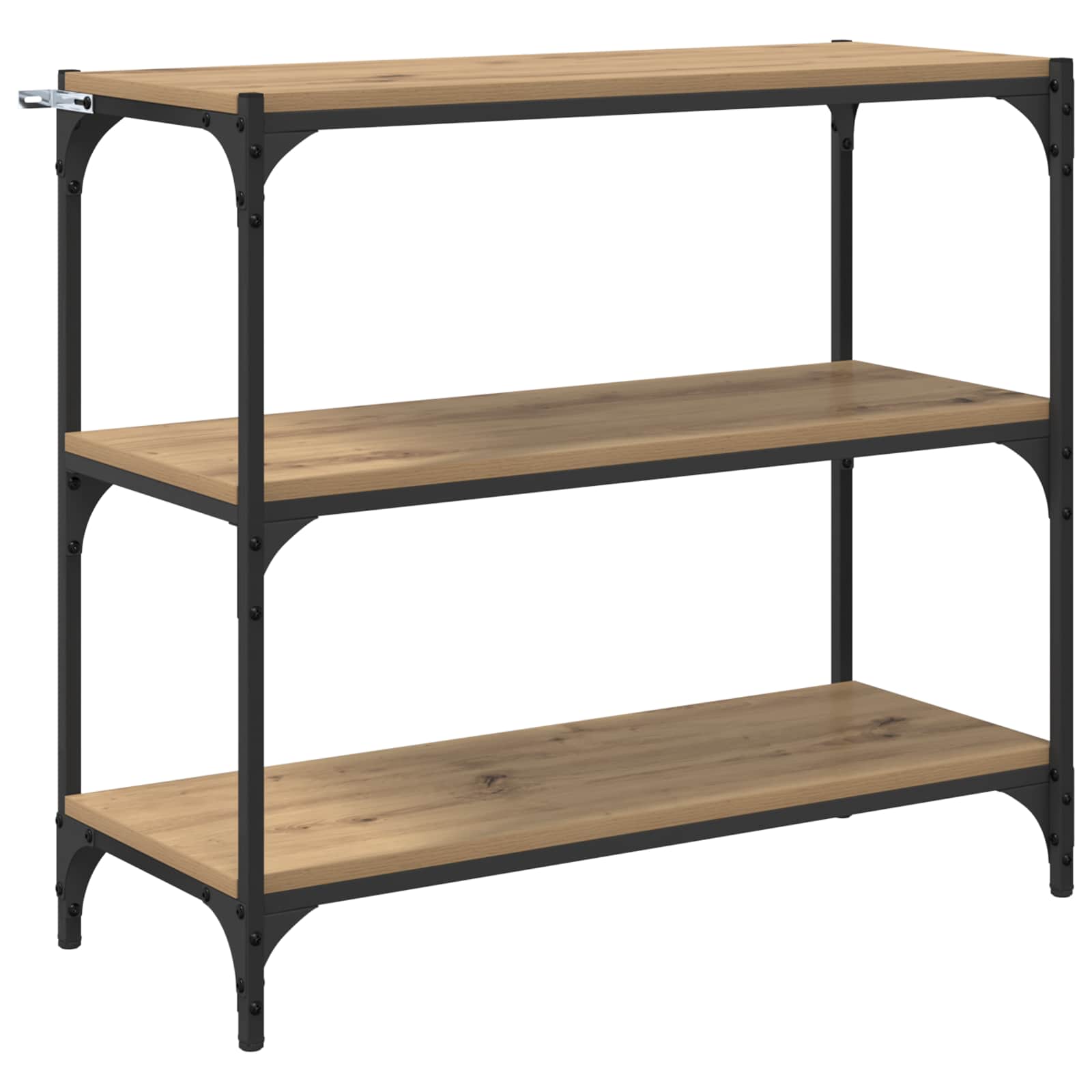 Bücherregal Schwarz 40x33x70,5 cm Holzwerkstoff und Stahl