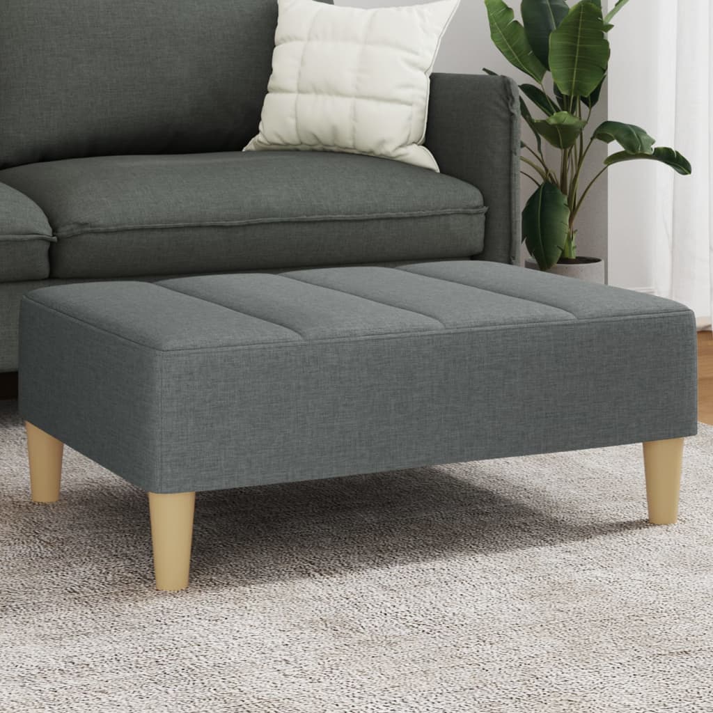 Fußhocker Hellgrau 77x55x31 cm Stoff