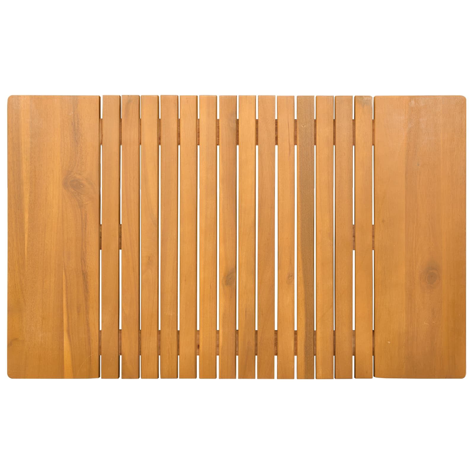 Badematte Uni Braun 59 x 40 cm Massives Akazienholz
