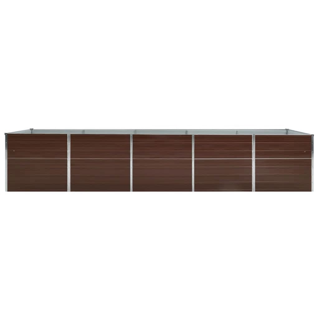 Hochbeet Braun 160 x 80 x 77 cm Verzinkter Stahl