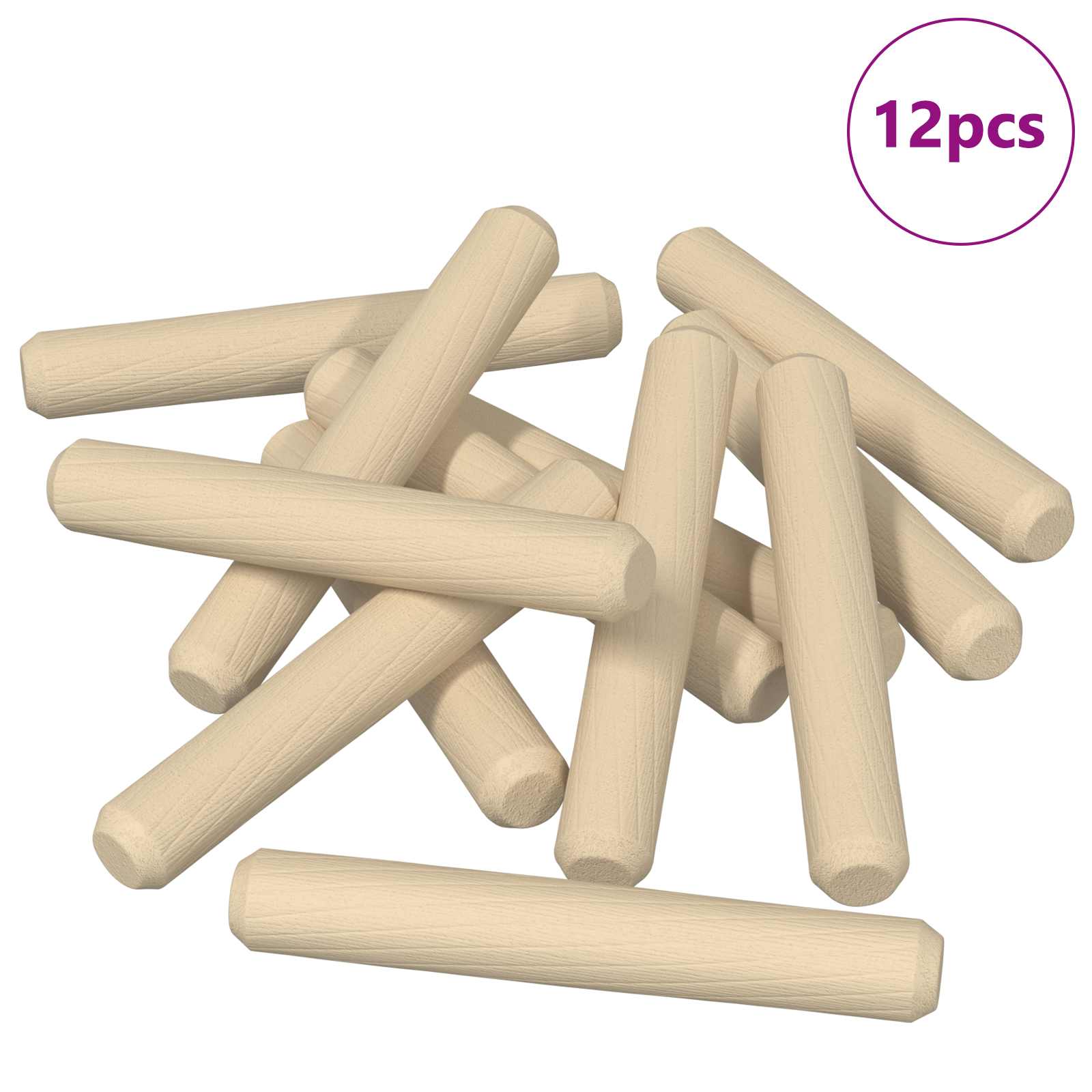Holzdübel 2 pcs Natur Ø 6 x 40 mm Massivholz