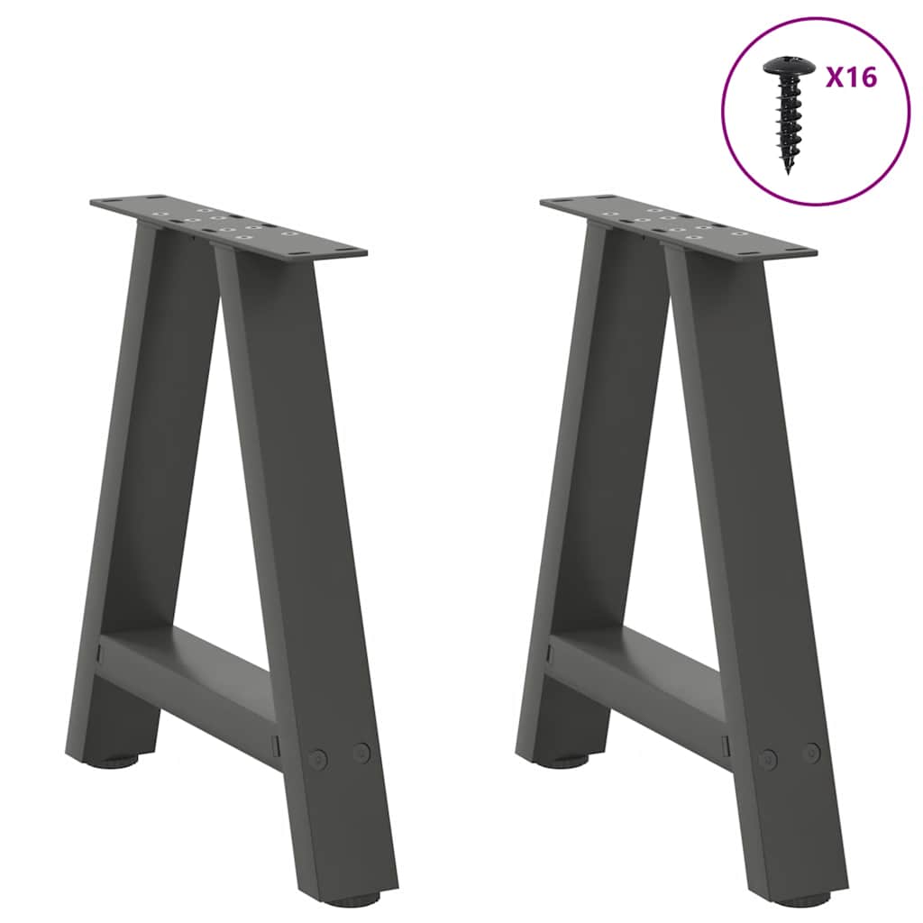 Couchtischbeine A-Form 2 Stk. 30x(30-31) cm Stahl