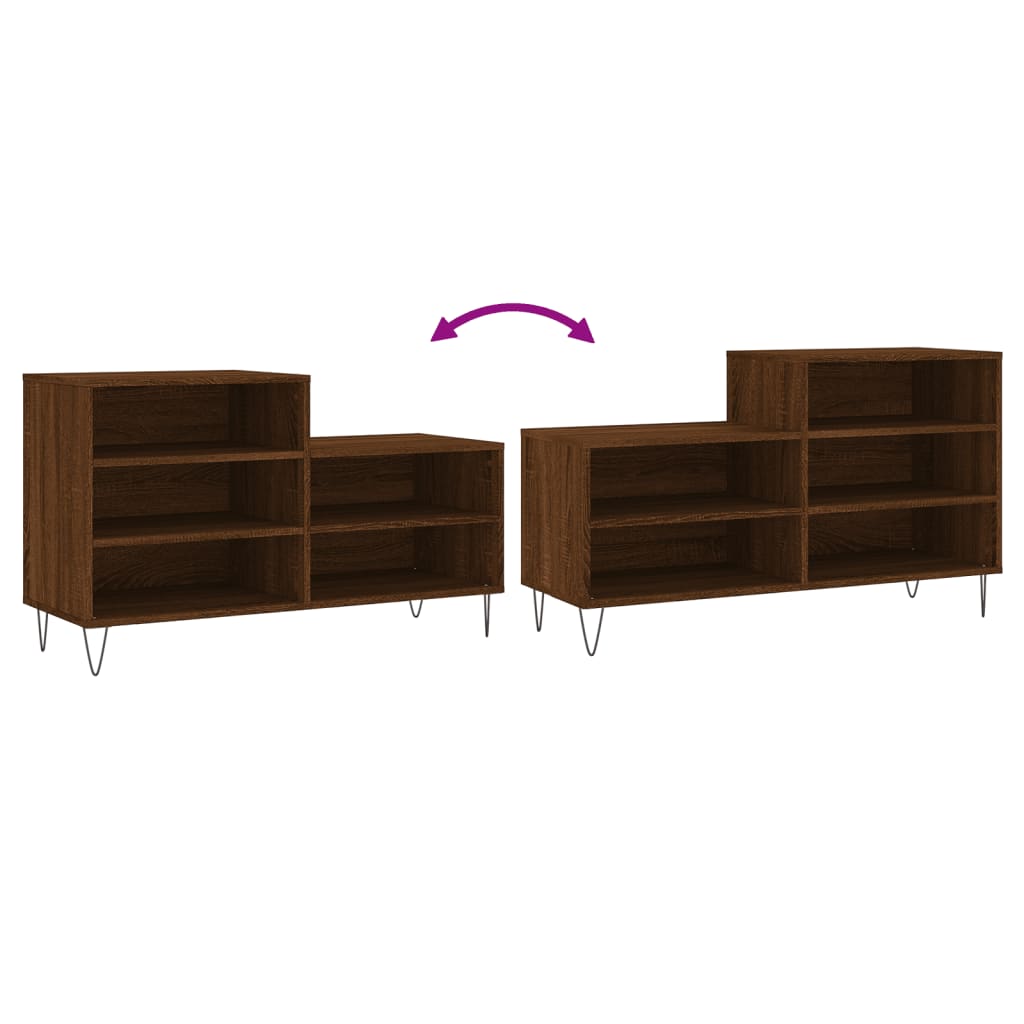 Schuhregal Weiß 102x36x60 cm Holzwerkstoff