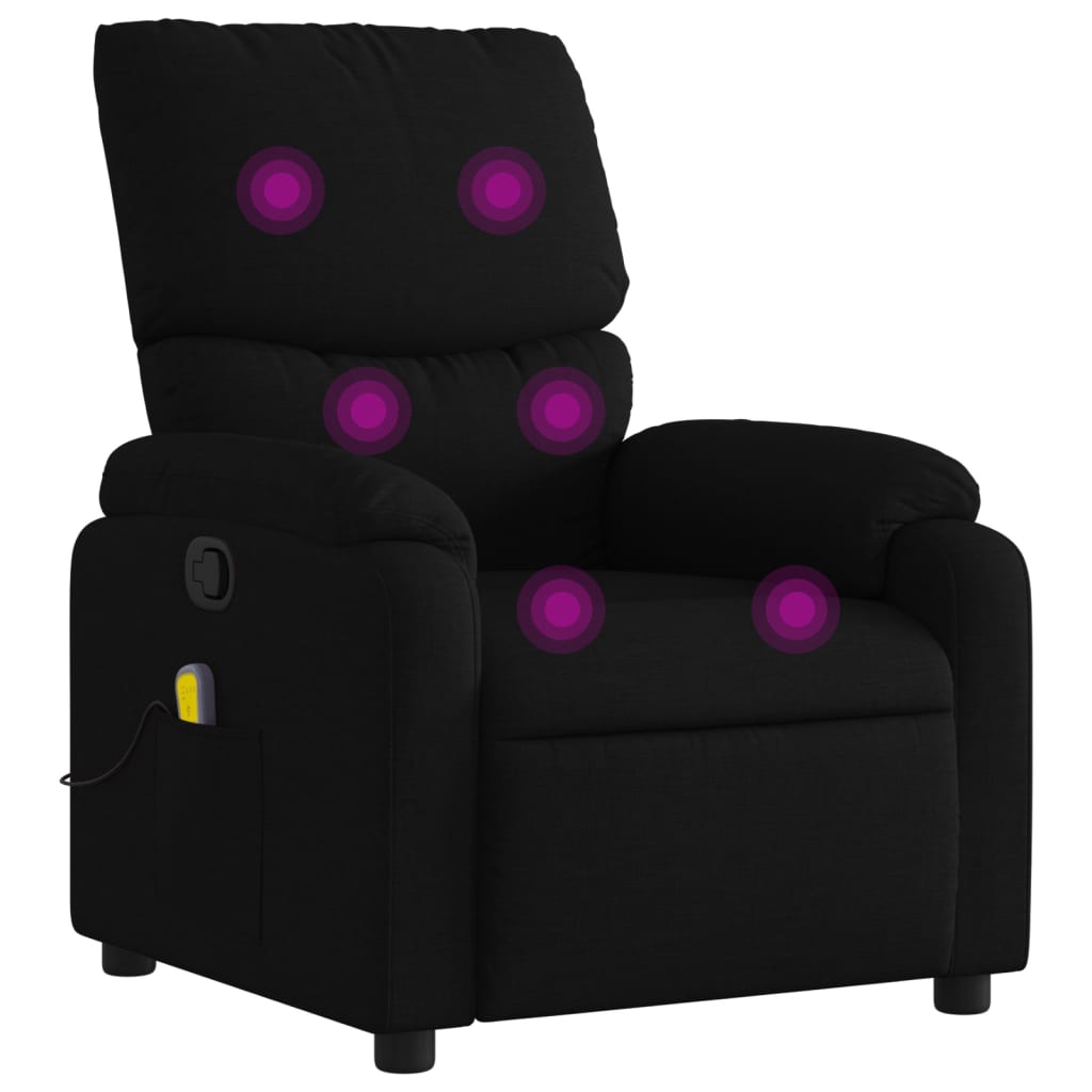 Massage-Relaxsessel, hellgrauer Stoff