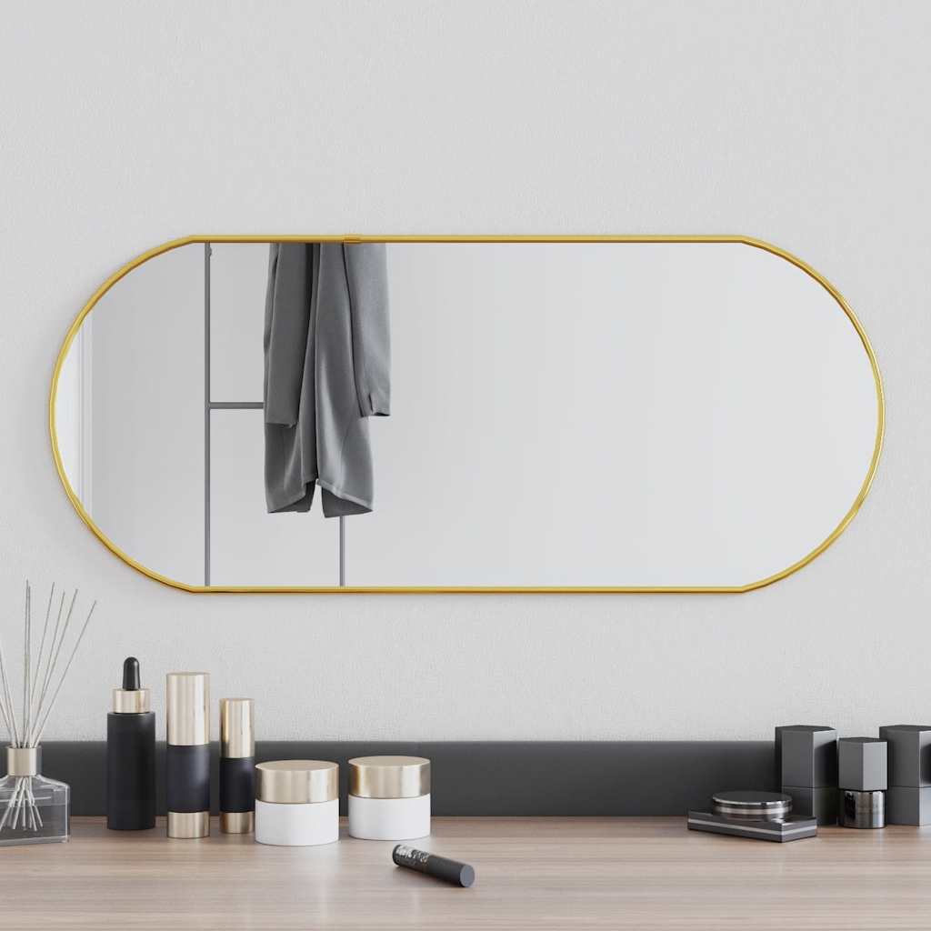Wandspiegel Silbern 50x20 cm Oval