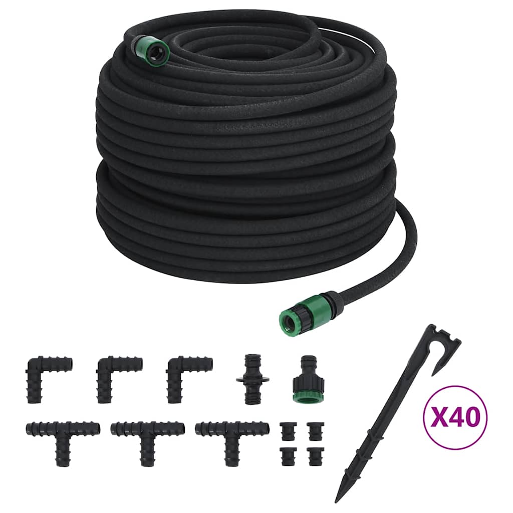 Tropfschlauch Schwarz 0,6" 10 m Gummi