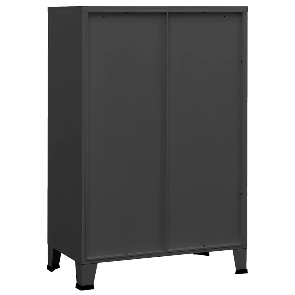 Lagerschrank Industrial Schwarz 75x40x80 cm Stahl