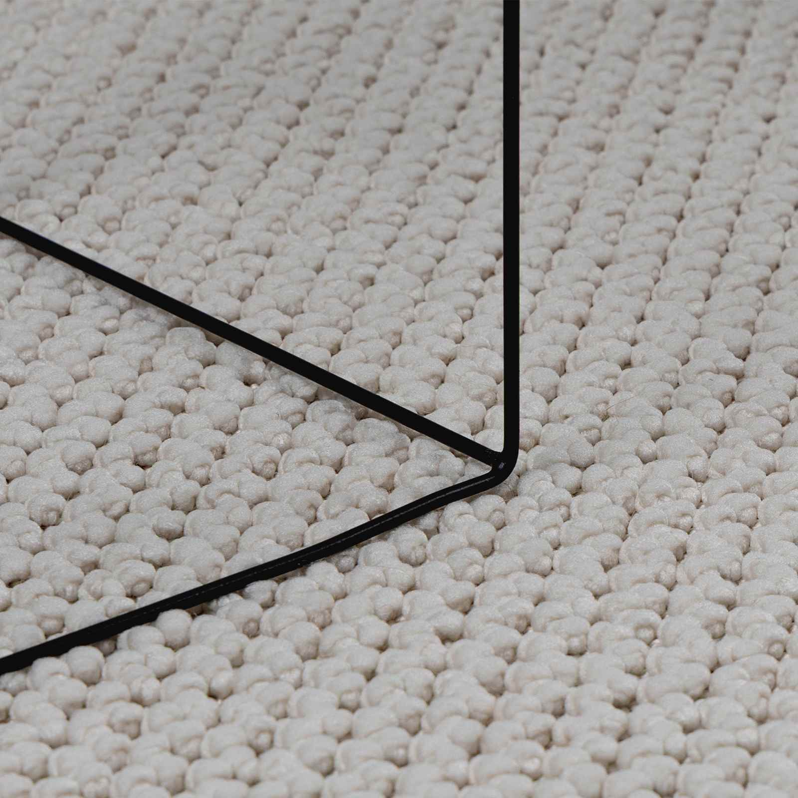 Bereichsteppiche Rechtwinklig LUGO Creme 150 x 80 cm Polyester