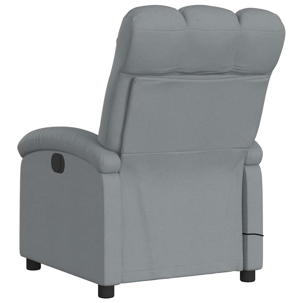 Massage-Relaxsessel, hellgrauer Stoff