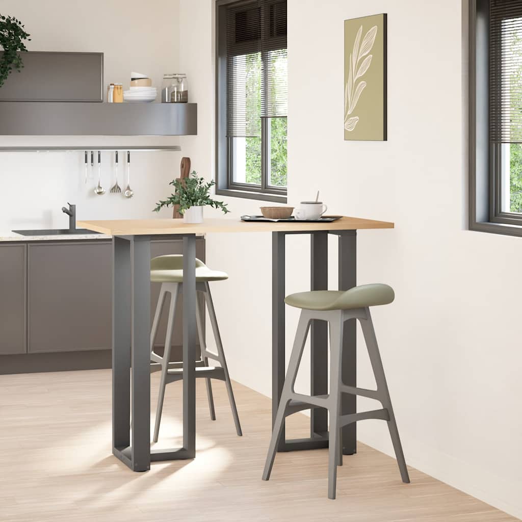 Couchtischbeine T-Form 2 Stk. Schwarz 30x25x(30-31) cm Stahl