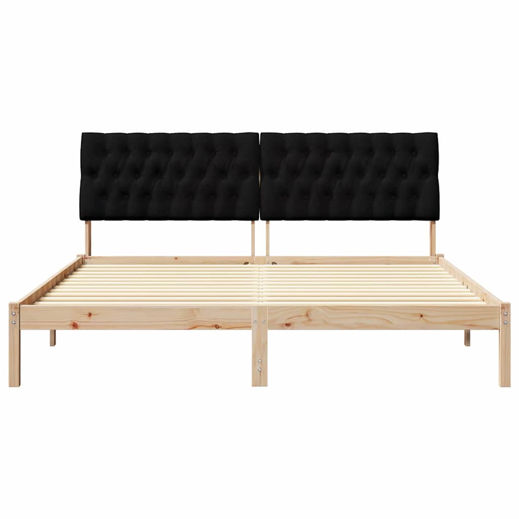 Bettgestell mit gepolstertem Kopfteil Braun 200 x 200 cm