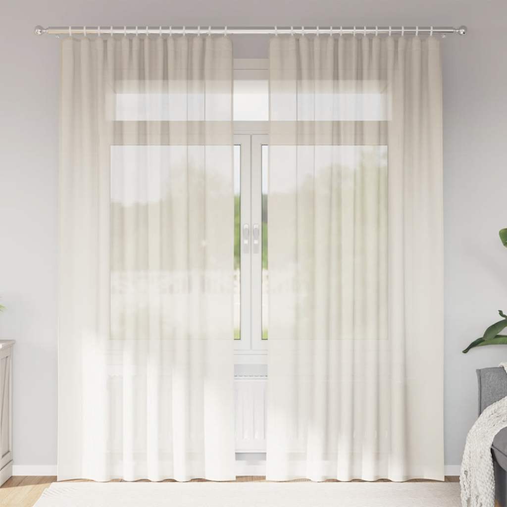 Voile Vorhänge mit Ösen 2 Stk. Apfelgrün 140x140 cm