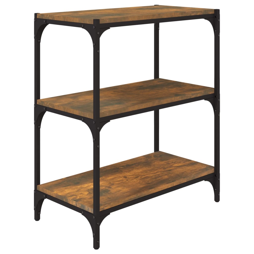 Bücherregal Schwarz 40x33x70,5 cm Holzwerkstoff und Stahl