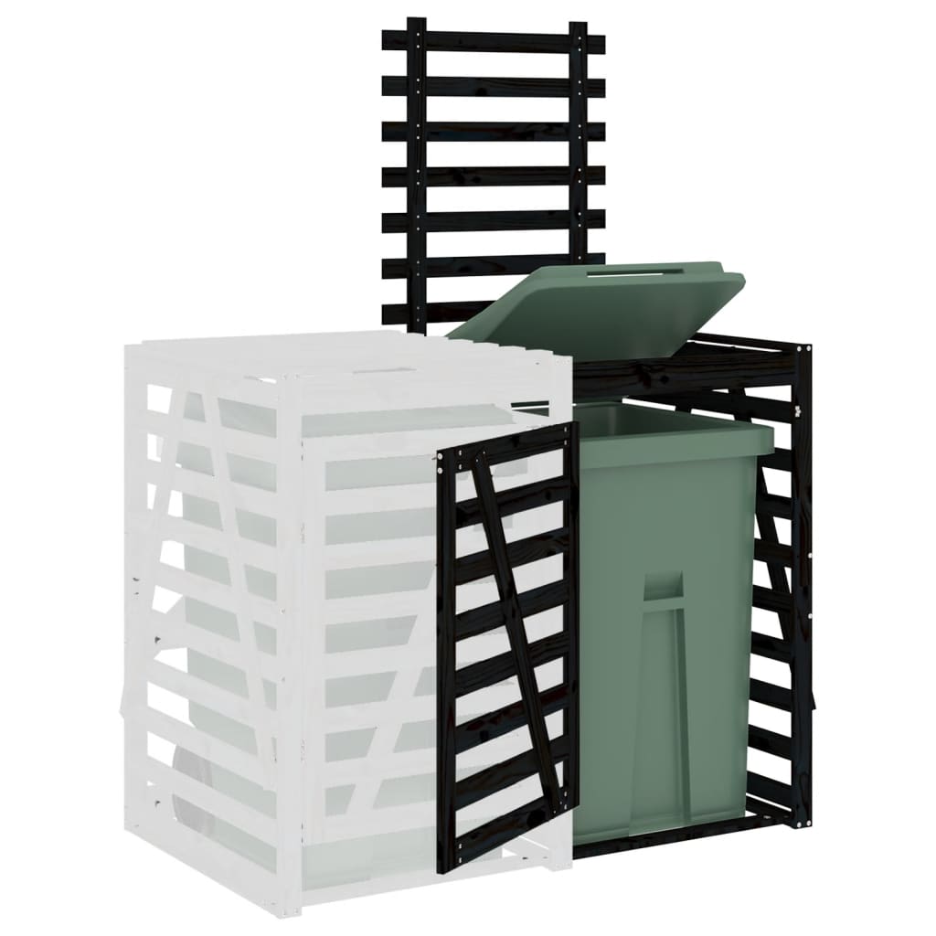 Mülltonnenbox 84x90x128,5 cm Massivholz Kiefer