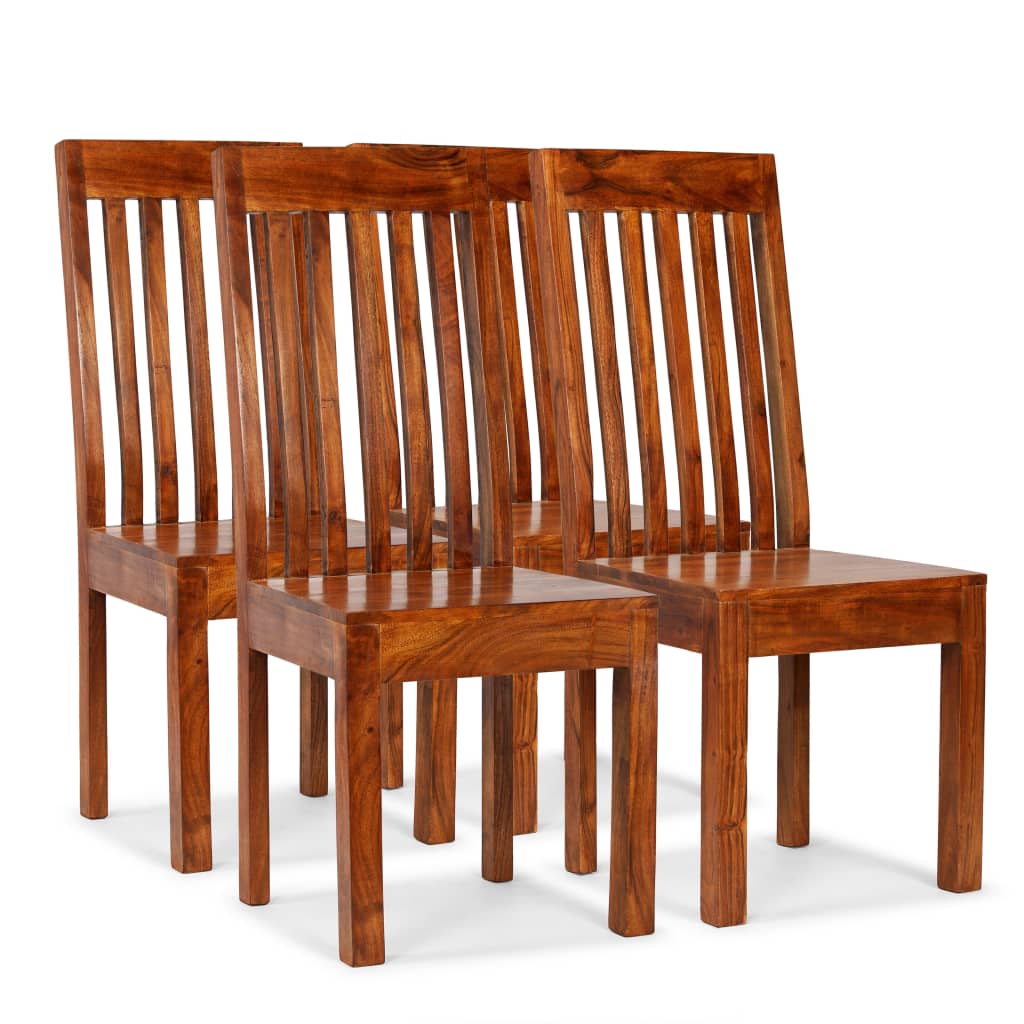Esszimmerstühle 2 Stk. Massivholz mit Honigfarbenem Finish