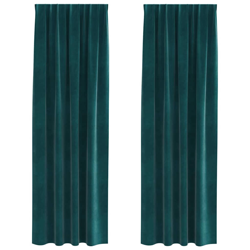 Verdunkelungsvorhänge 2 pcs Schwarz 140 x 140 cm Samt