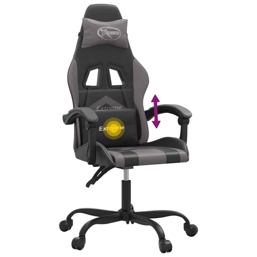 Gaming-Stuhl Drehbar Schwarz und Rot Kunstleder