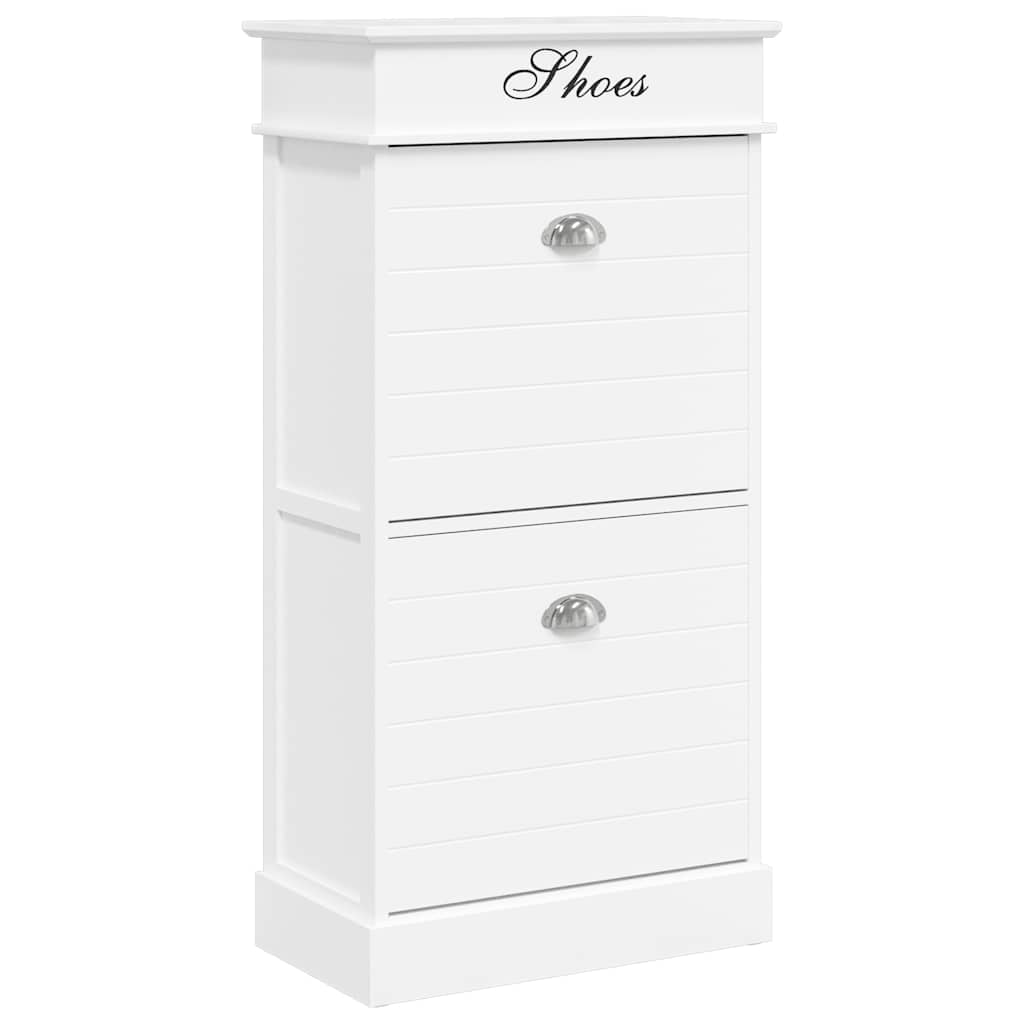 Schuhschrank Grau 50 x 28 x 98 cm Paulownia Holz