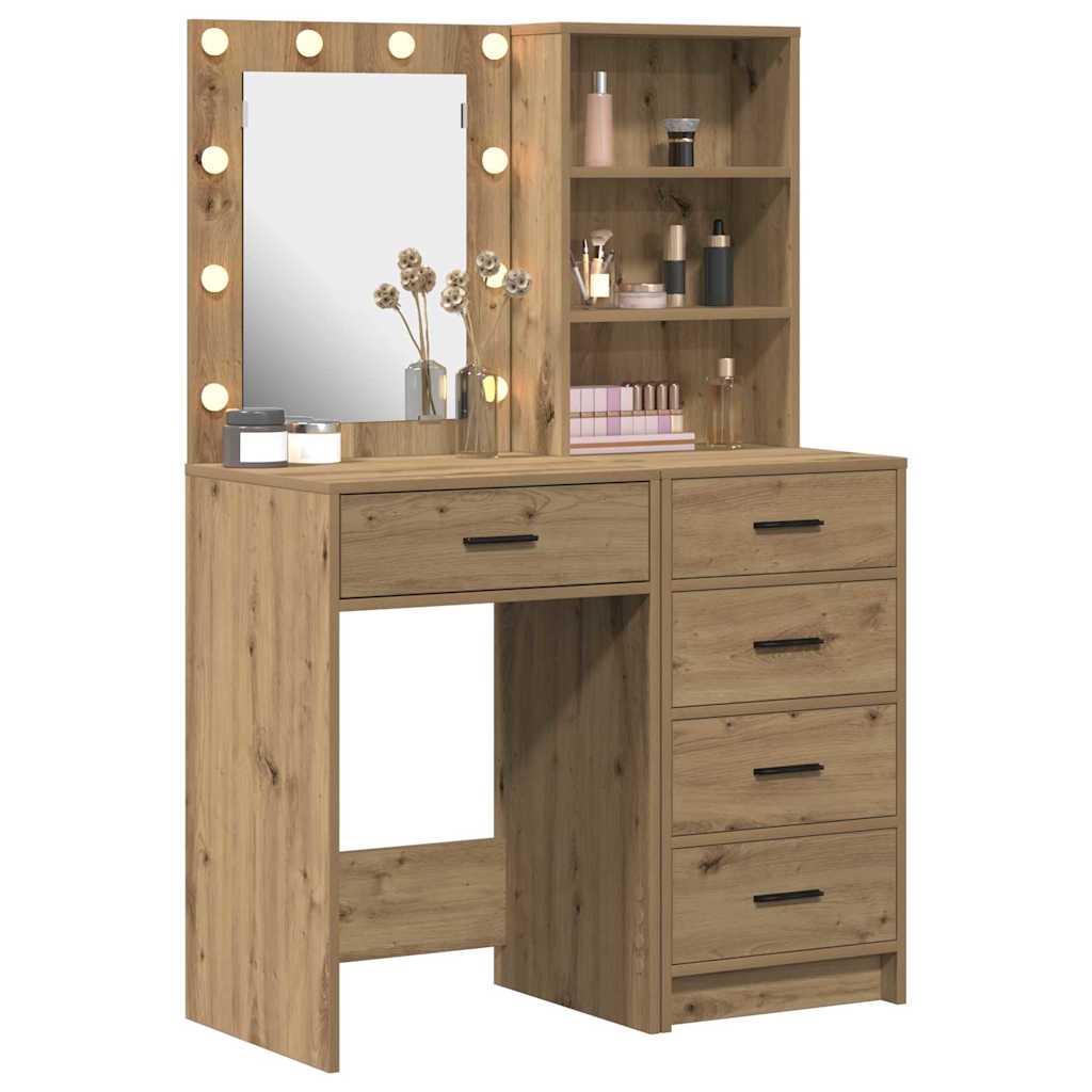 Schminktisch 2 pcs Weiß 50 x 41 x 135 cm Holzwerkstoff