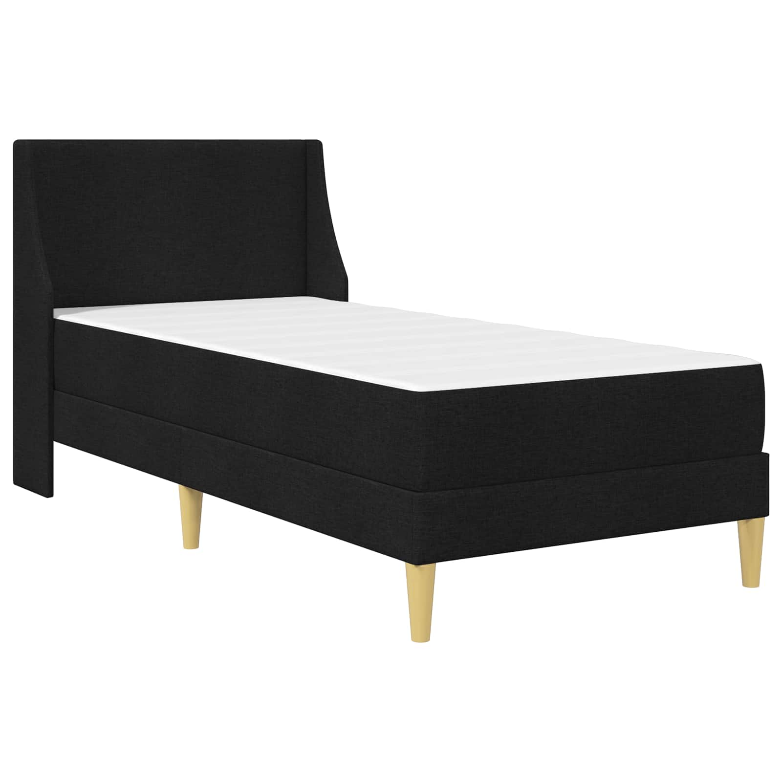 Bettgestell mit Matratze Hellgrau 80x 200 cm Polyester