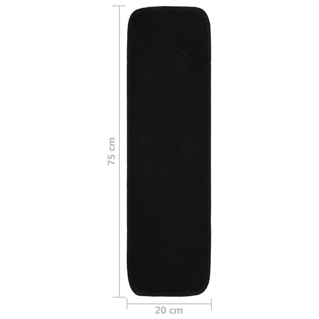 Antirutsch Stufenmatten 15 Stk. 60x25 cm Anthrazit Rechteckig
