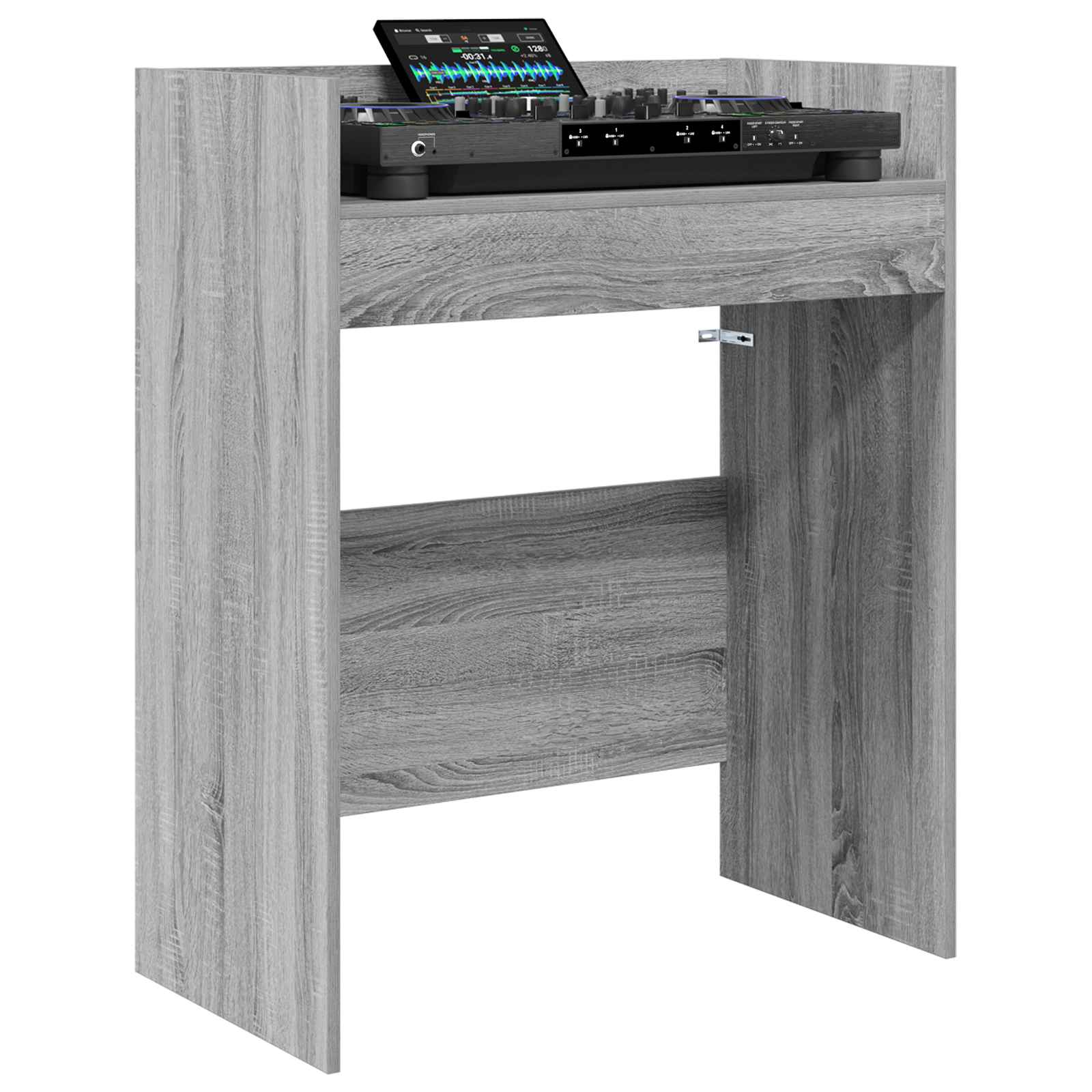 DJ Tisch Weiß 102 x 45 x 102 cm Holzwerkstoff