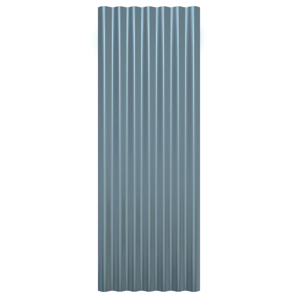 Dachpaneele 12 Stk. Verzinkter Stahl Grün 100x36 cm