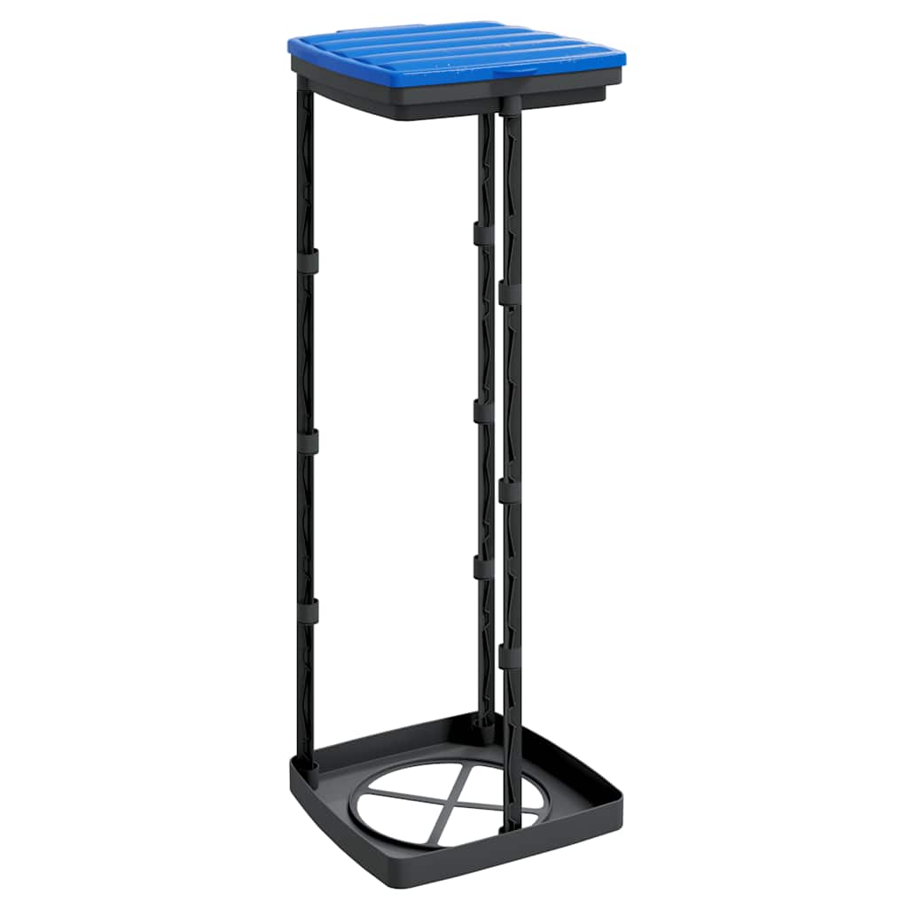 Müllsackständer 2 Stk. Schwarz und Blau 60 L PP