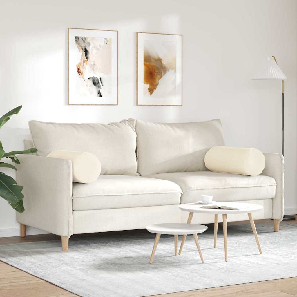 Bolsterkissen 2 pcs Hellgrau Ø 15 x 40 cm Cordstoff