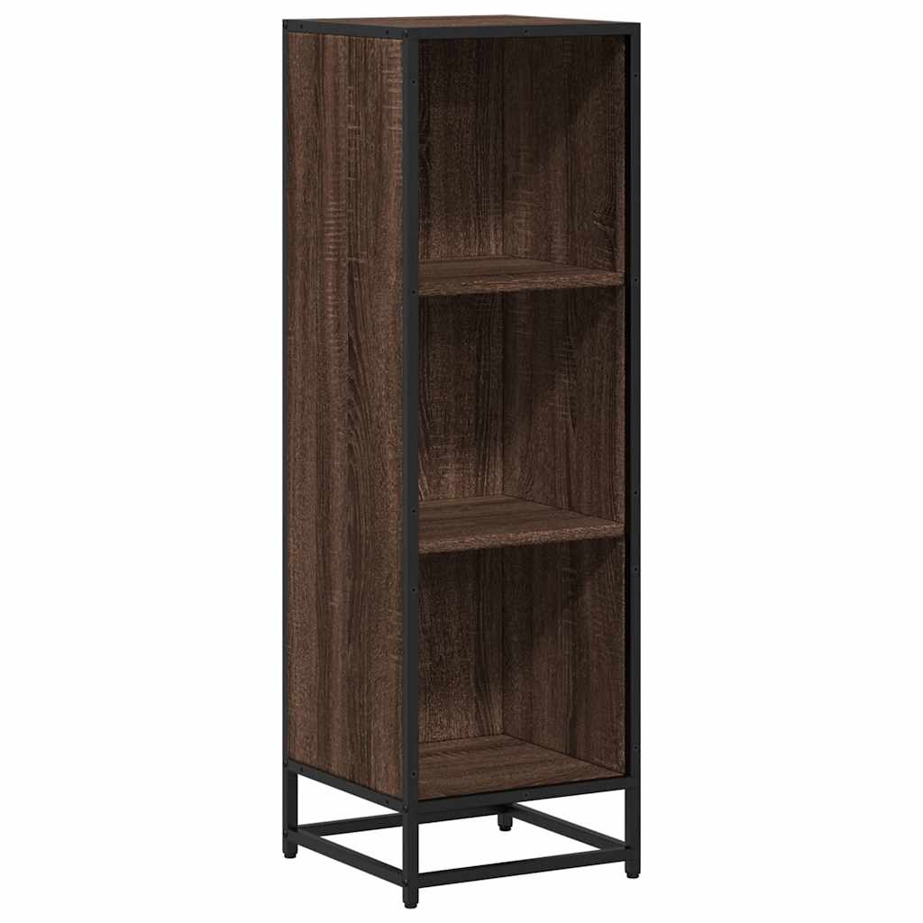 Bücherregal Schwarz 97,5x33x107,5 cm Holzwerkstoff und Metall