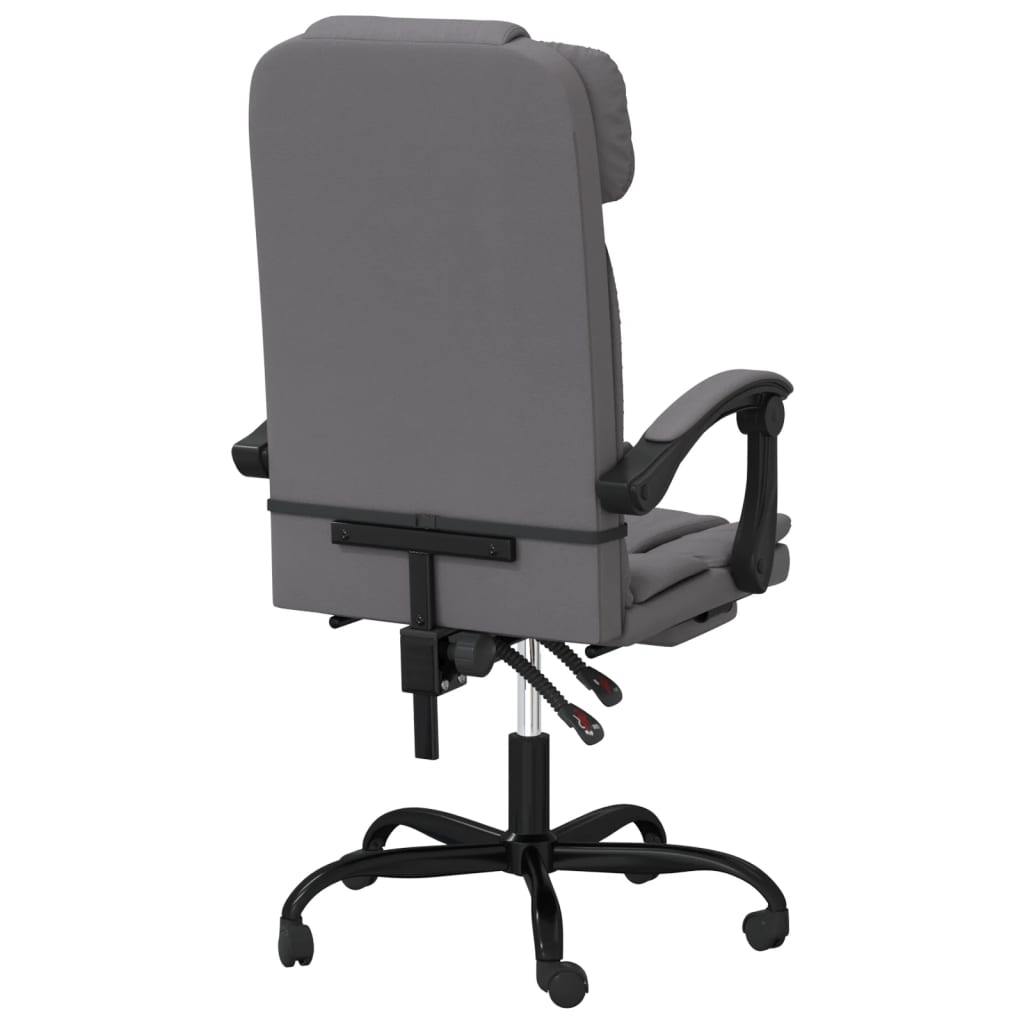 Bürostuhl mit Liegefunktion Schwarz Kunstleder