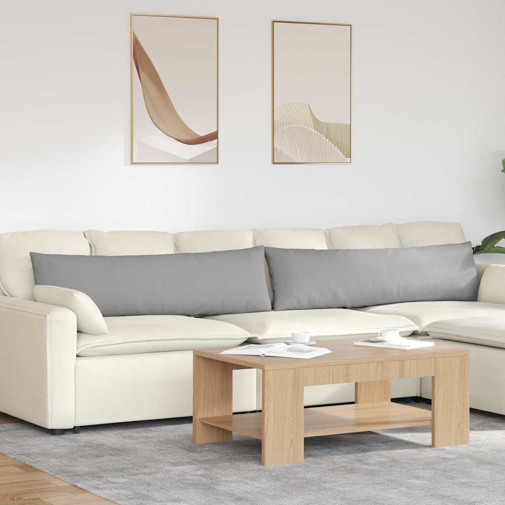 Sofakissen 2 pcs Hellgrau 50 x 30 cm Stoff