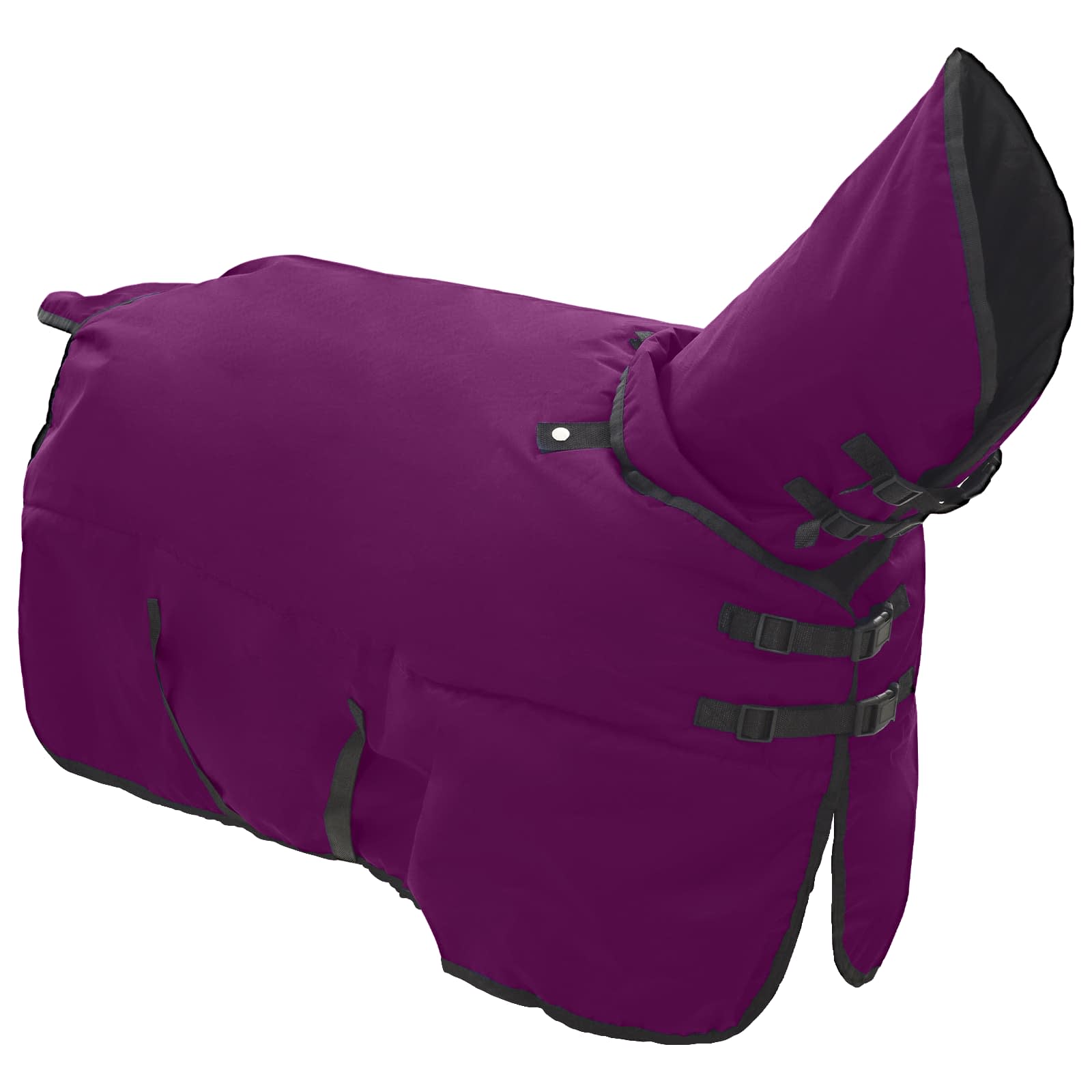 Pferdedecke Dunkelgrün und Schwarz 75 cm Polyester