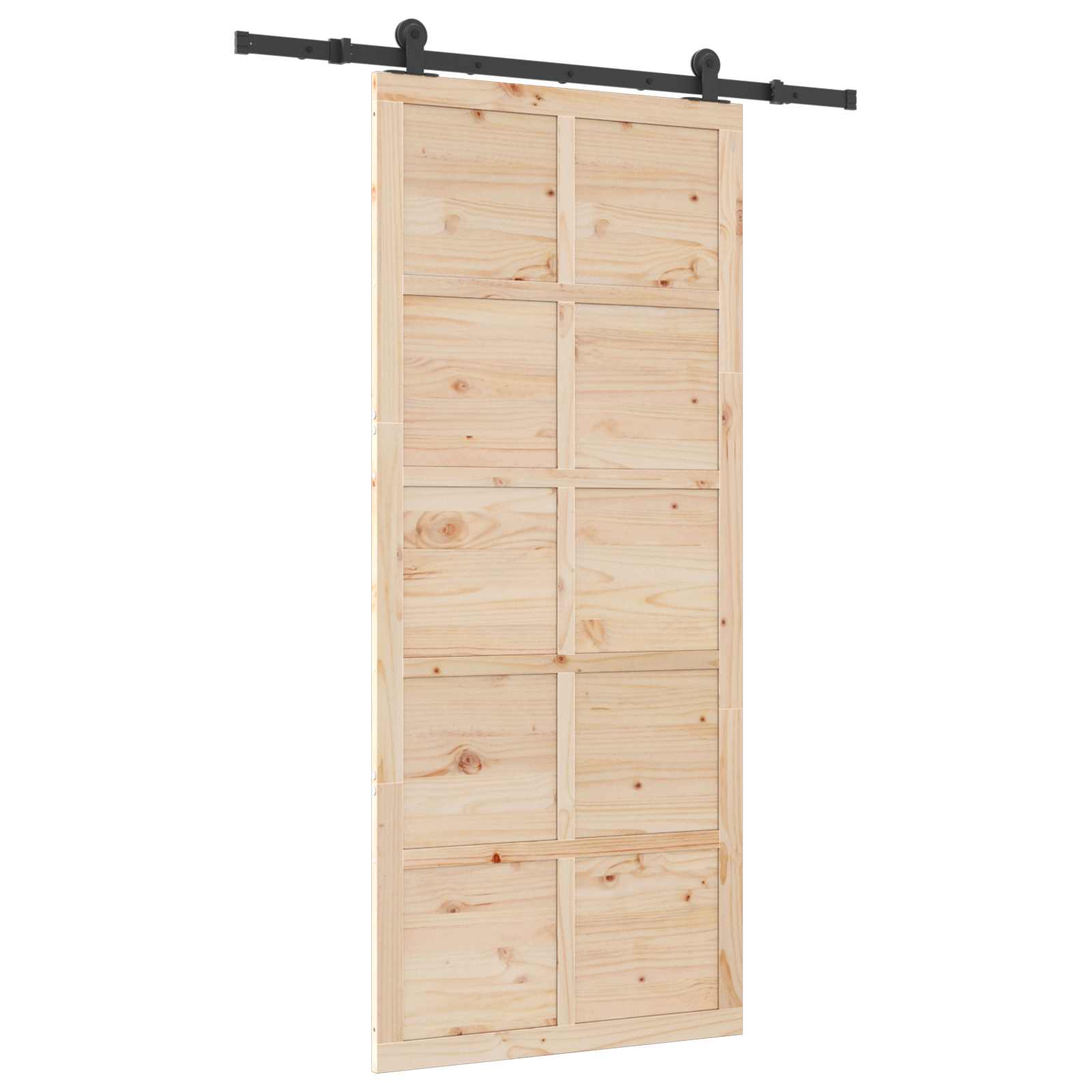Schiebetür Natur 100 x 208 cm Massives Kiefernholz