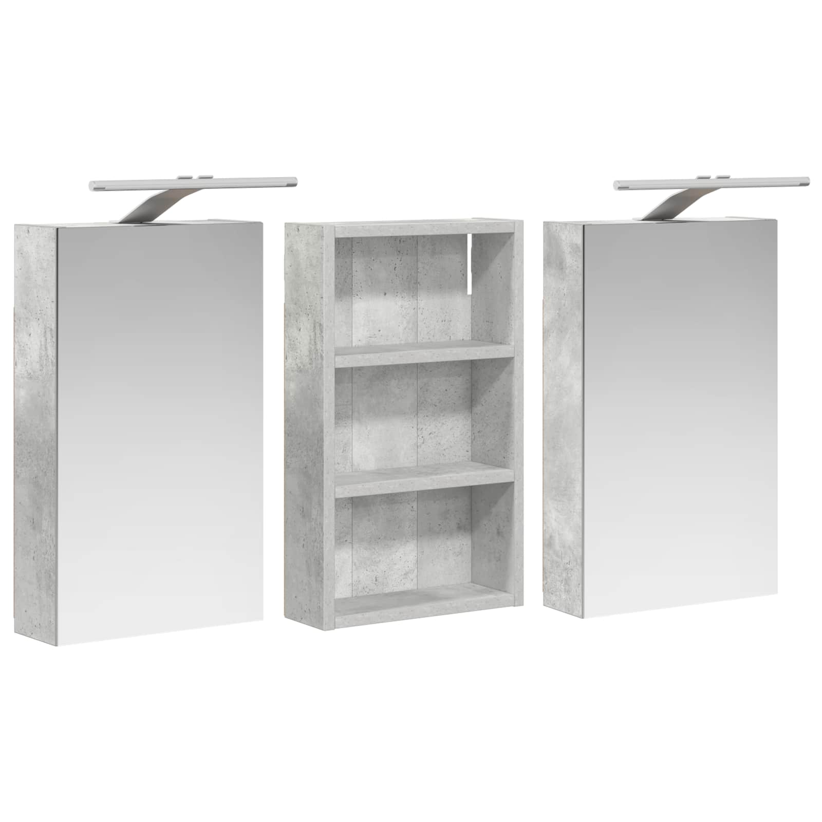 Badezimmerschrank-Set 3 pcs 80 x 10,5 x 50 cm Holzwerkstoff
