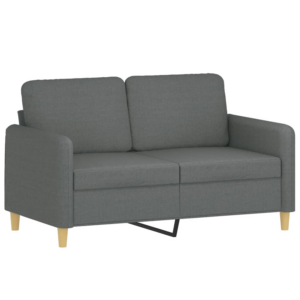 4-tlg. Sofagarnitur mit Kissen Braun Stoff