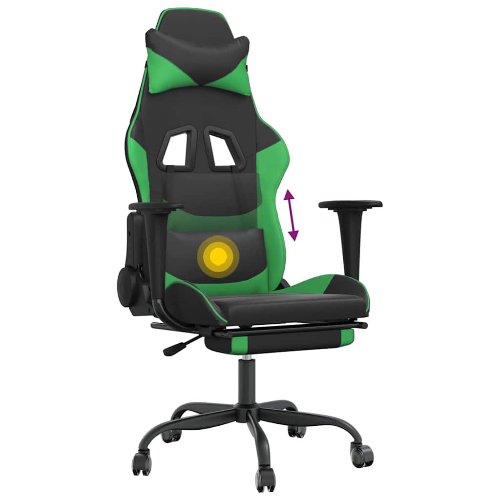 Gaming-Stuhl mit Massagefunktion Schwarz und Rot Kunstleder