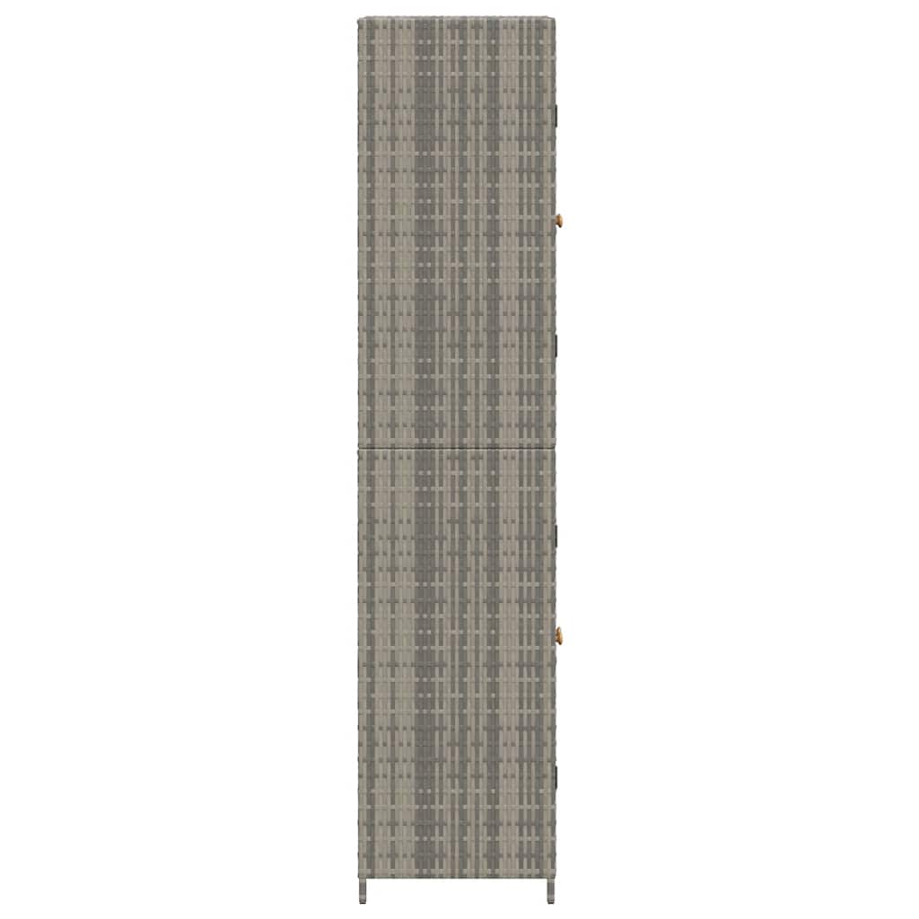 Gartenschrank Schwarz 59x40x180 cm Poly Rattan